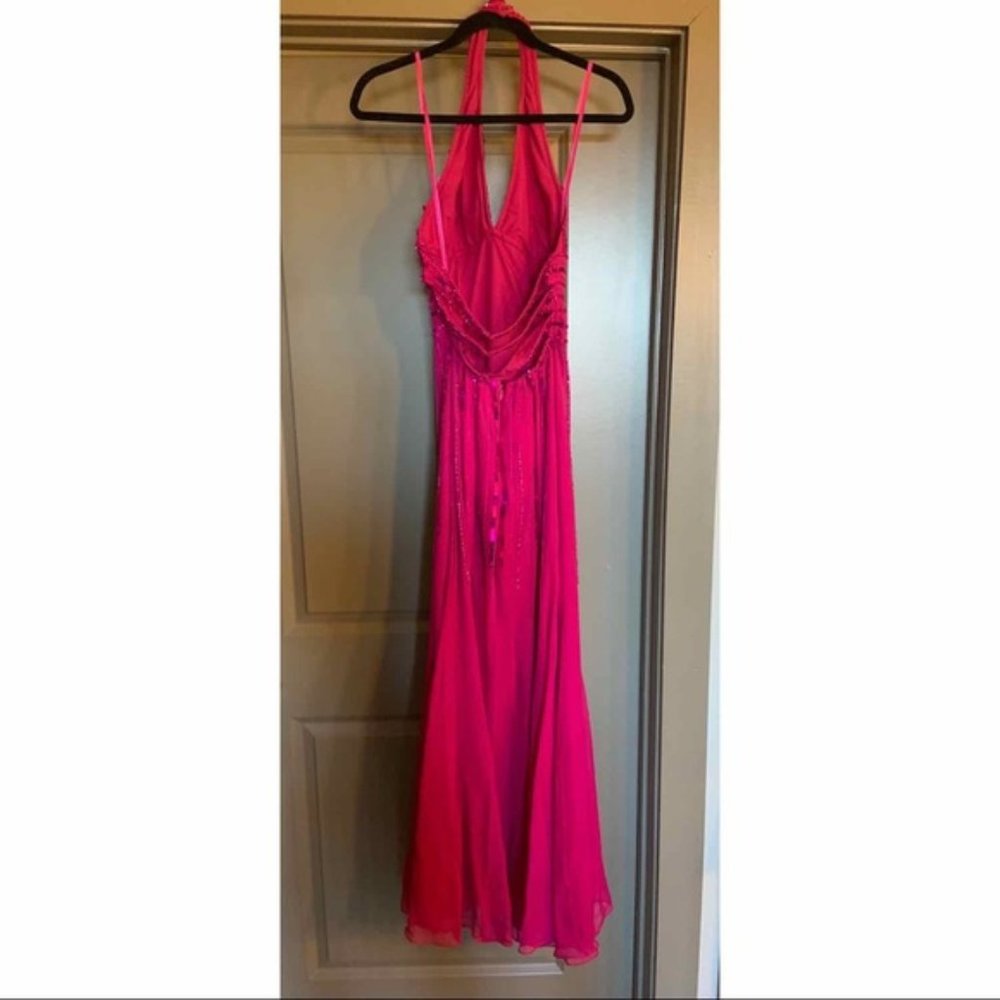 Sean Collection Fuschia Sequin A-Line Prom Dress - image 4